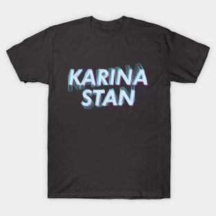 AESPA Karina stan Yoo Jimin name futuristic text glitch MY | Morcaworks T-Shirt